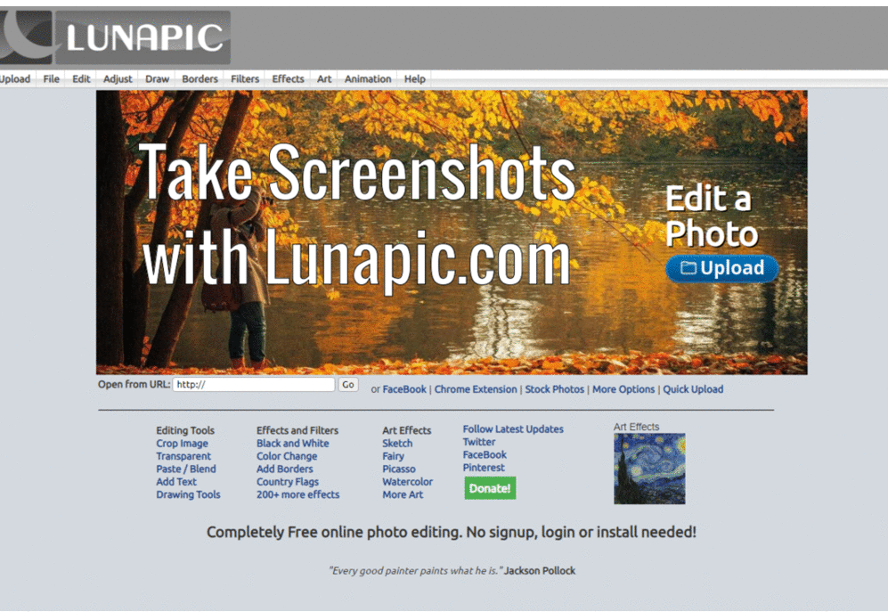 lunapic on chromebook